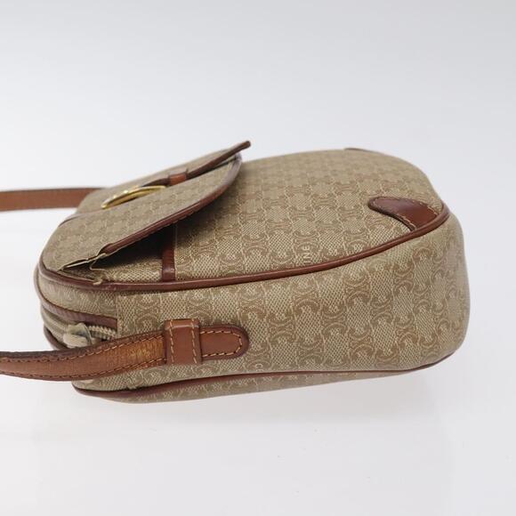CELINE Macadam Canvas Shoulder Bag Beige Gold - Picture 5 of 12